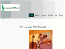 Tablet Screenshot of knightlizardmusic.com